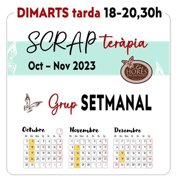 Tallers ScrapTeràpia octubre-desembre 2023 DIMARTS TARDA