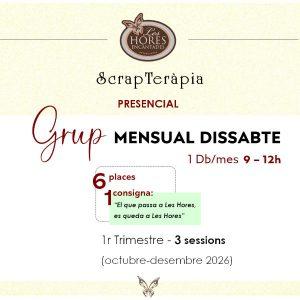 Grup mensual ScrapTeràpia 1 DISSABTE/mes