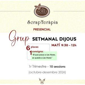Grup setmanal ScrapTeràpia DIJOUS Matí
