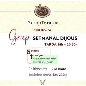 Grup setmanal ScrapTeràpia DIJOUS Tarda