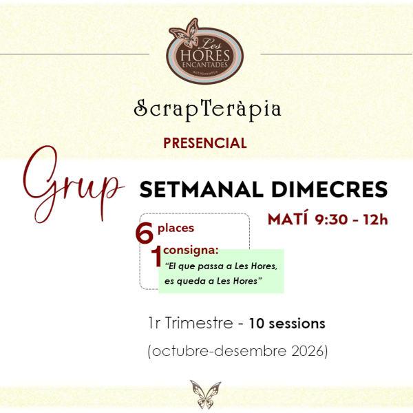 Grup setmanal ScrapTeràpia DIMECRES Matí